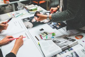 group of people working on project