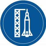 Elevate logo of a rocket ship. 