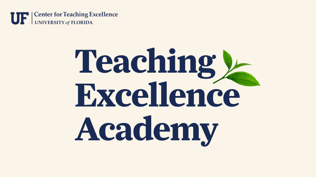 Teaching Excellence Academy (TEA) Logo with text and a green leaf.