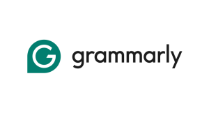 Logo for Grammarly with a "G" in green shape. 